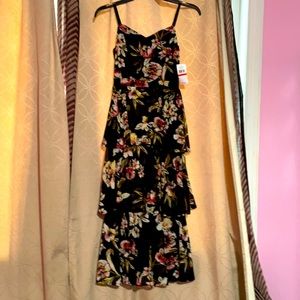 Rachel Roy Spaghetti Strap Floral Tiered Dress